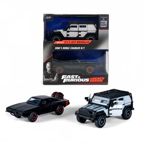 JADA TOYS FAST AND FURIOUS PACK TEJ´S JEEP WRANGLER Y DOM'S DODGE CHARGER  R/T 1