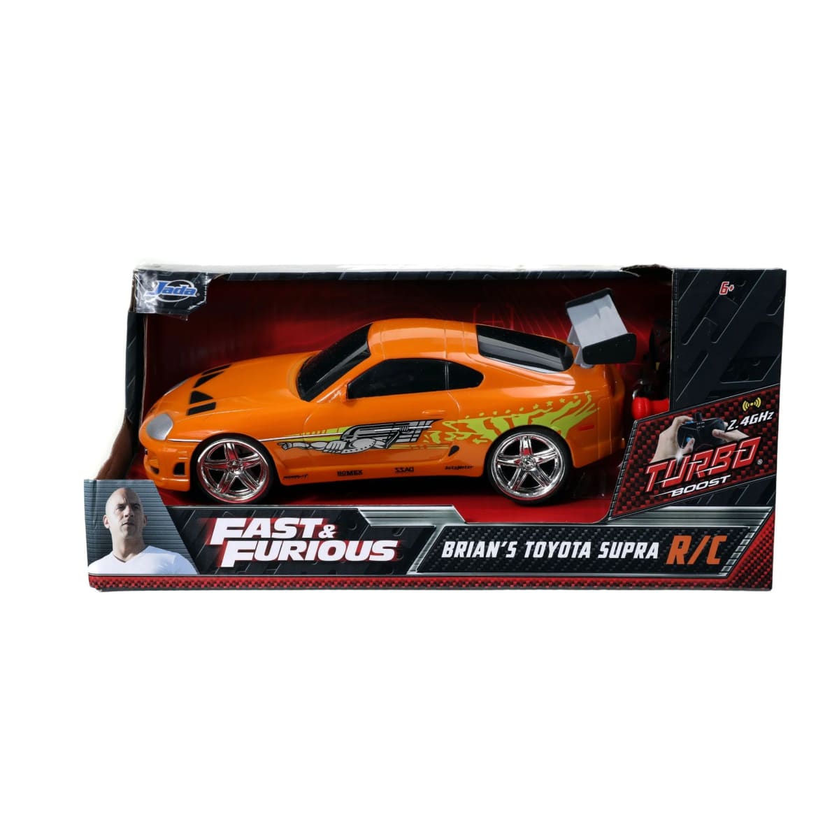 VEHICULO  R Y FF R/C 1995 TOYOTA SUPRA-ORANGE 1 24  RADIO CONTROL 0