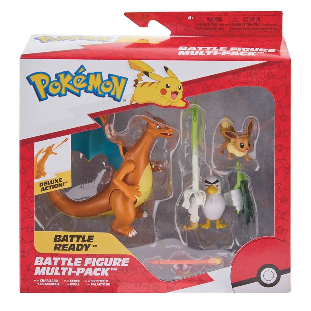 POKEMON BATTLE READY PACK DE 3 FIGURAS (EEVEE, SIRFETCH Y CHARIZARD) 0
