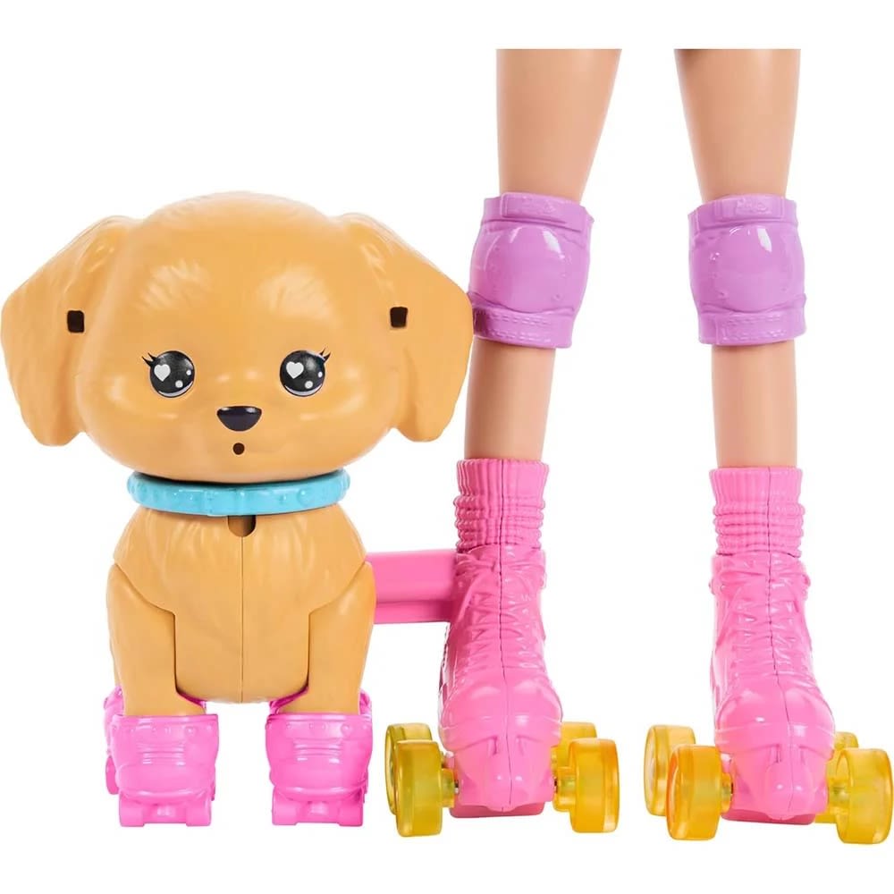 BARBIE PETS SKATE AND RUN MUÑECA CON PERRITO Y PATINES1