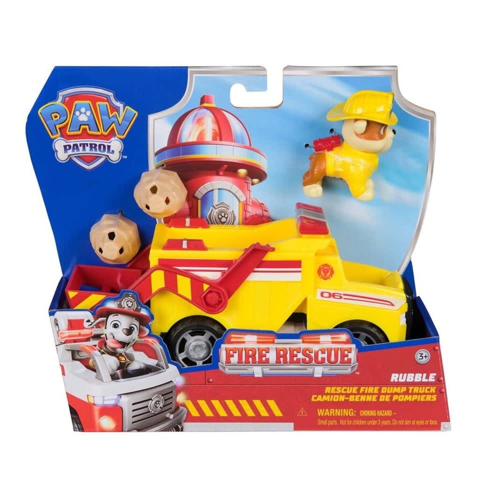 PAW PATROL FIRE RESCUE CAMION TOLVA RUBBLE 0