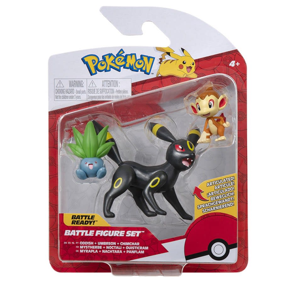 POKEMON PACK 3 FIGURAS CHIMCHAR - ODDISH - UMBREON 1