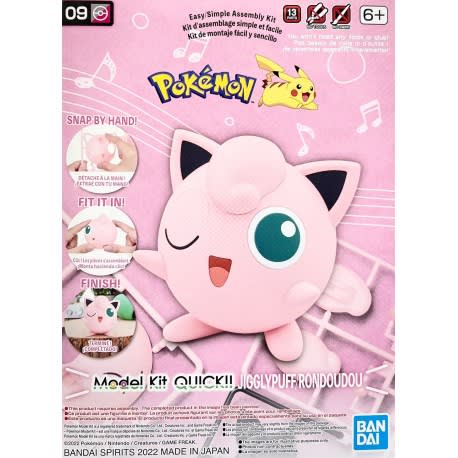 BANDAI POKEMON MODEL KIT QUICK!! 09 JIGGLYPUFF 0