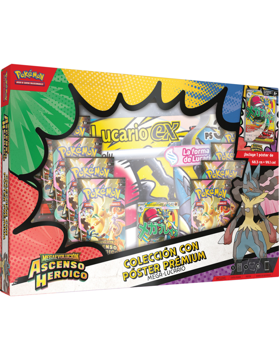 POKÉMON ASCENSO HEROICO - COLECCIÓN PRÉMIUM MEGA-LUCARIO (ESPAÑOL) 1
