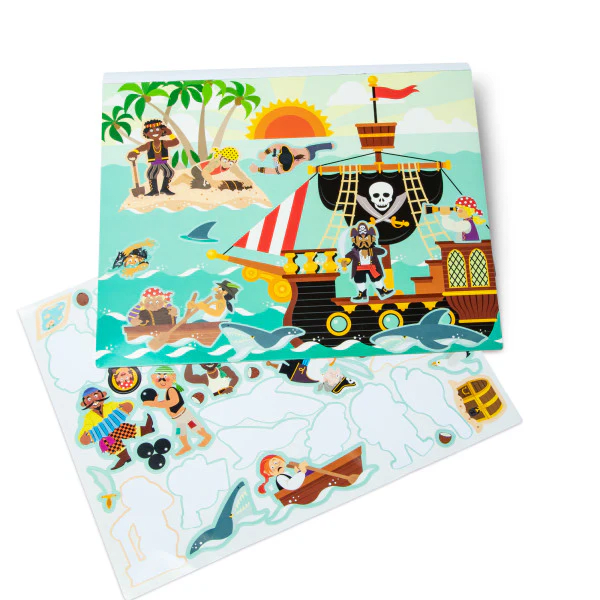 MELISSA & DOUG STICKER SET COLORING PAD PIRATE  10221
