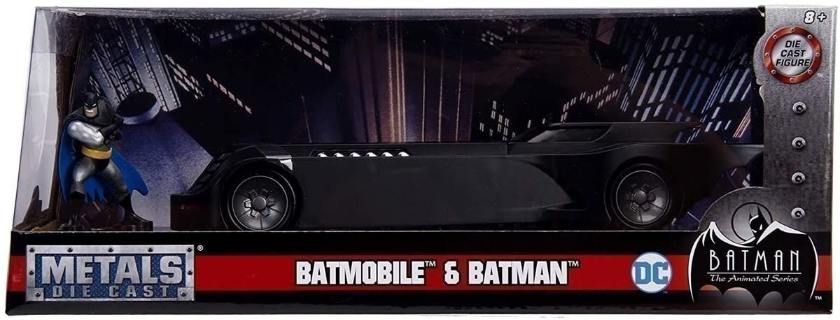2.75+1:24 | Batmobile | Animated Series Batmobile WHIT/Batman Figure 0