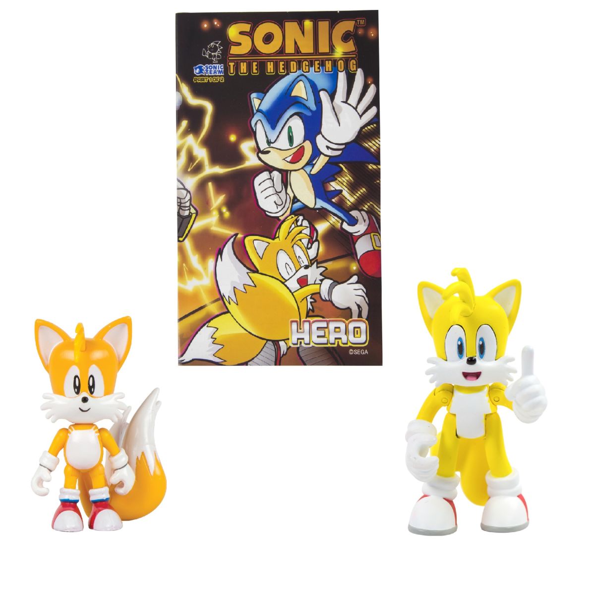 SONIC FIGURAS TAILS CLÁSICO Y MODERNO CON CÓMIC2