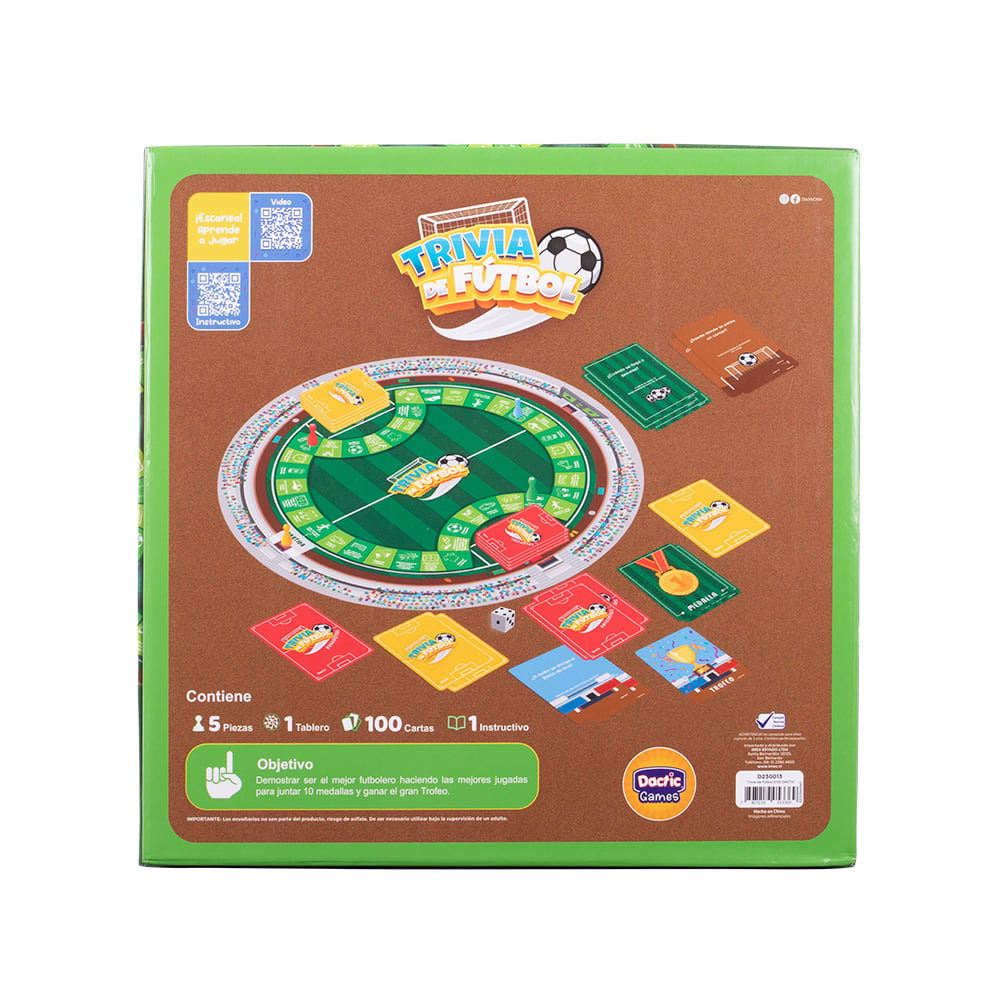 JUEGO DE MESA TRIVIA DE FUTBOL - DACTIC2