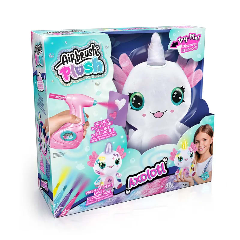 Airbrush Plush Cosmic Axoloticorn Lightup Canal Toys 2
