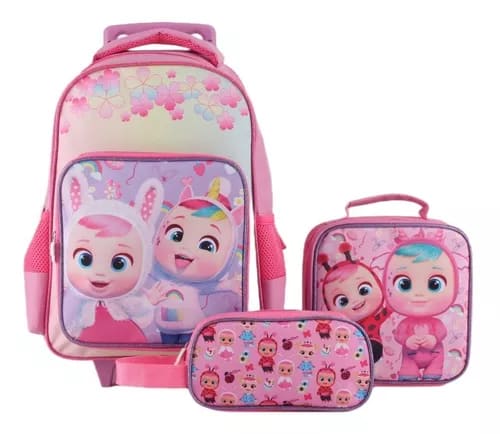 CRY BABIES SET MOCHILA, LONCHERA Y ESTUCHE INTEK