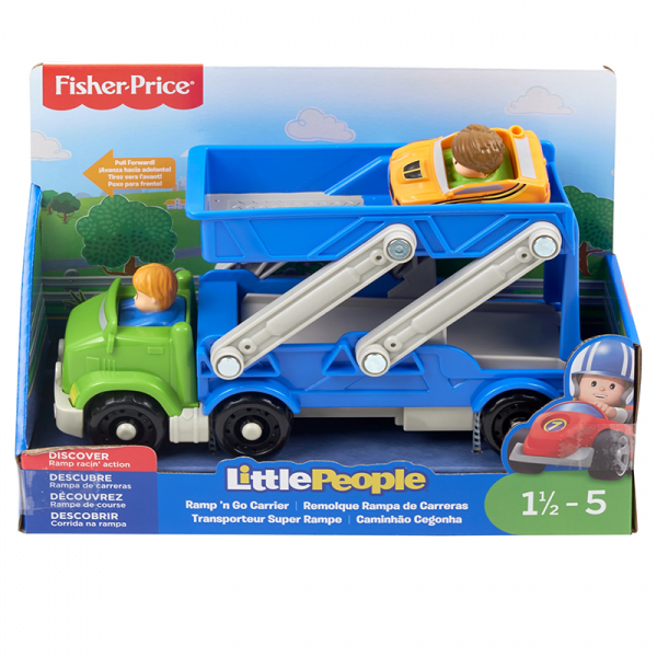 FISHER-PRICE LITTLE PEOPLE REMOLQUE CARRERAS MATTEL