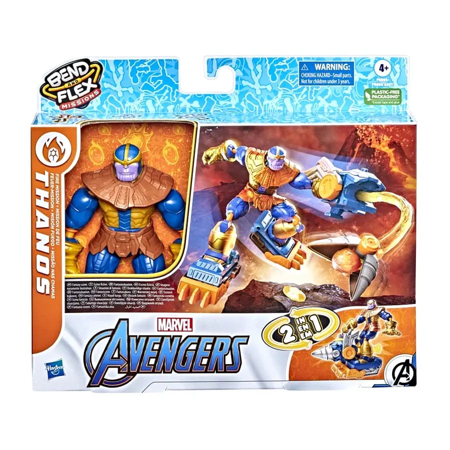 AVENGERS BEND AND FLEX THANOS FIRE HASBRO