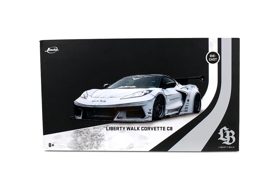 ミニカー Jada LIBERTY WALK CORVETTE C8 Chevrolet Corvette C8 de Liberty Walk, vehículo a escala 1:24