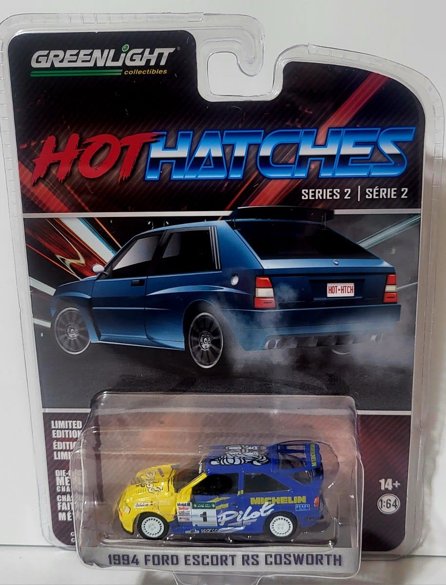 1:64 Hot Hatches Series 2 - 1994 Ford Escort RS Cosworth - Michelin Pilot GREENLIGTH