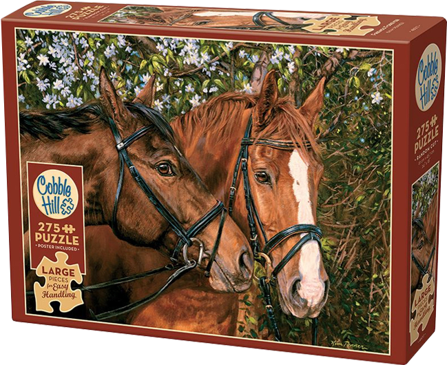 Cobble Hill 275 Piece Jigsaw Puzzle - By the Pond (Poster Included), E