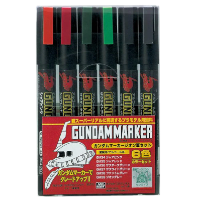 Set Marcadores Gundam Marker Zeon Set1