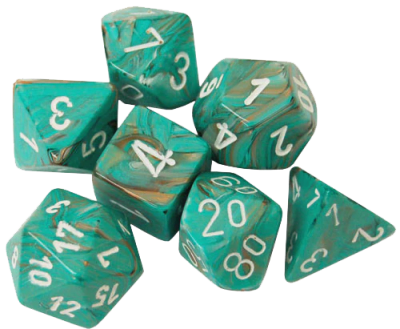 Chessex 7-Die Set Mini Marble1