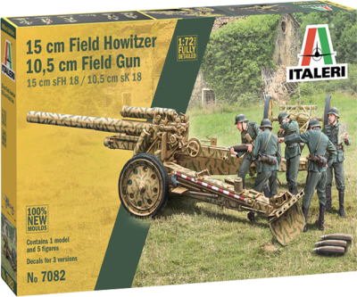Model Kit Italeri: 15 cm Field Howitzer 10,5 cm Field Gun