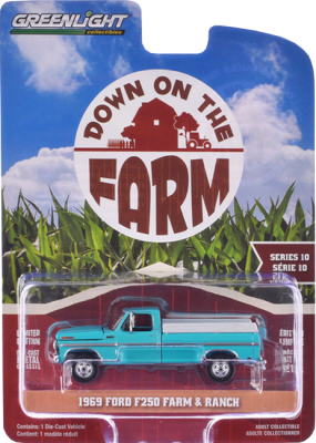 GreenLight Collectibles: 1:64 1969 Ford F250 Farm & Ranch Down on the Farm Series 10