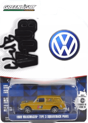 GreenLight Collectibles: 1:64 1969 Volkswagen Type 3 Squareback Panel Club V-Dub Series 19