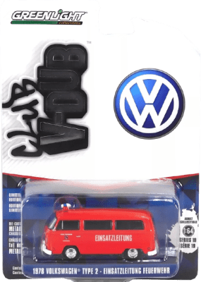 GreenLight Collectibles: 1:64 1978 Volkswagen Type 2 - Einsatzleitung Feuerwehr Club V-Dub Series 191