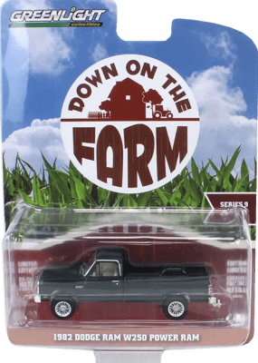 GreenLight Collectibles: 1:64 1982 Dodge Ram W250 Power Ram Down on the Farm Series 9