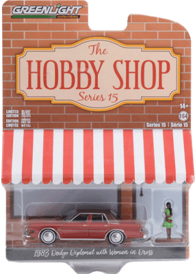 GreenLight Collectibles: 1:64 1983 Dodge Diplomat The Hobby Shop Series 15