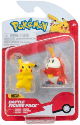 Figura Jazwarez Pokémon Battle Figure Pack Pikachu & Fuecoco