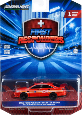 GreenLight Collectibles: 1:64 2016 Ford Police Interceptor Sedan First Responders Series 1