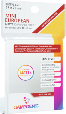 Protectores Gamegenic Mini European Matte 46x71 mm 