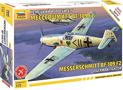 Model Kit Zvezda: 7302 Messerschmitt Bf-109 F2 German Fighter