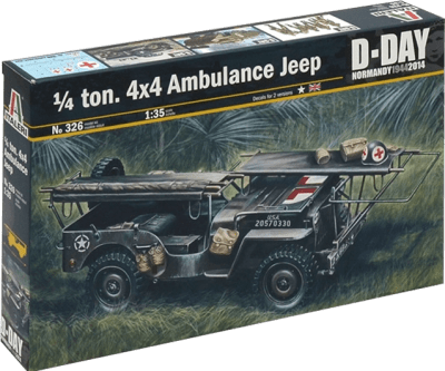 Model Kit Italeri: 1/4 ton. 4x4 Ambulance Jeep1