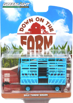GreenLight Collectibles: 1:64 Bale Throw Wagon Down on the Farm Series 10