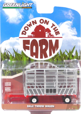 GreenLight Collectibles: 1:64 Bale Throw Wagon Down on the Farm Series 9