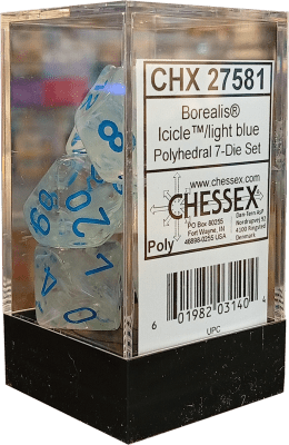 Chessex Die Rol Set Borealis (Icicle/Light Blue)