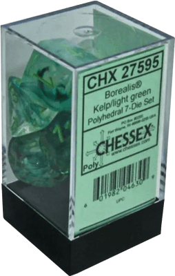 Chessex Die Rol Set Borealis (Kelp/Light Green)1