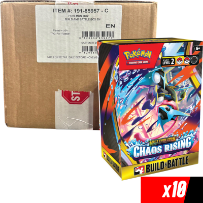 PREVENTA CASE Build & Battle Pokemon TCG: Mega Evolution - Chaos Rising