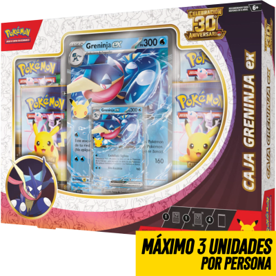 PREVENTA Caja Pokemon TCG: Celebracion 30 Aniversario (Greninja ex)1