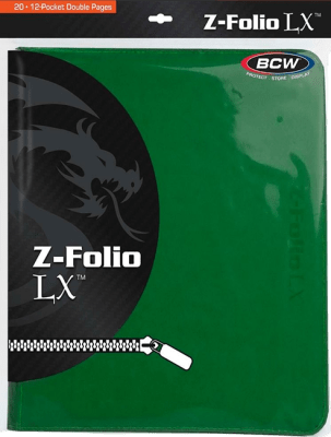 Carpeta BCW Z-Folio 12-Pocket LX (Green)
