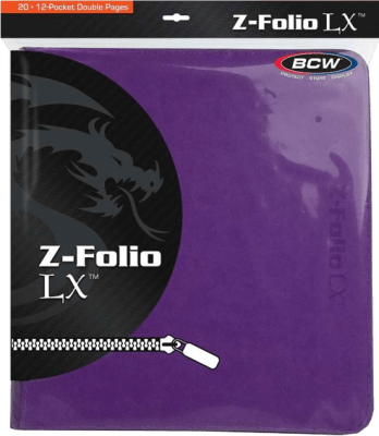 Carpeta BCW Z-Folio 12-Pocket LX (Purple)
