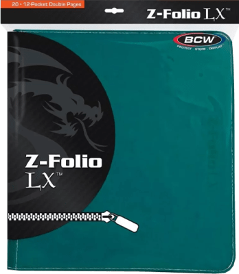 Carpeta BCW Z-Folio 12-Pocket LX (Teal)