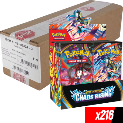 PREVENTA CASE Caja de Sobres Pokémon TCG: Mega Evolution - Chaos Rising1