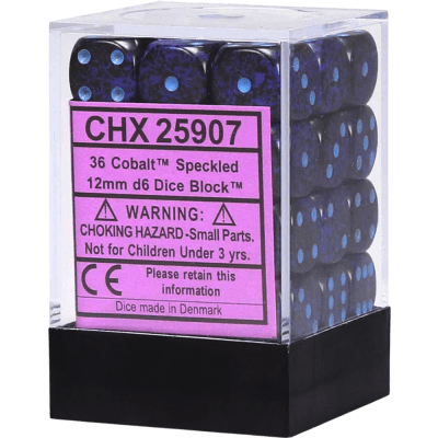 Chessex Die-6 Set Speckled 12mm (Cobalt)1