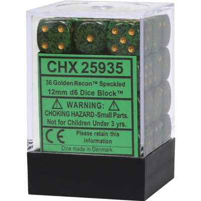 Chessex Die-6 Set Speckled 12mm (Golden Recon)1