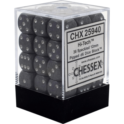 Chessex Die-6 Set Speckled 12mm (Hi-Tech)1