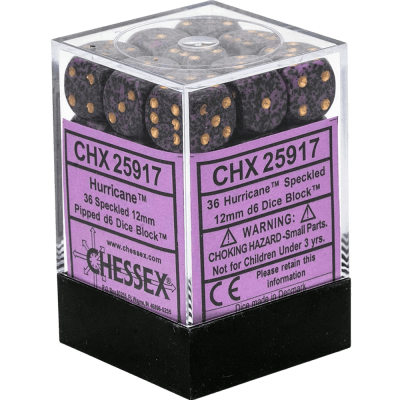 Chessex Die-6 Set Speckled 12mm (Hurricane)1