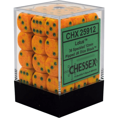 Chessex Die-6 Set Speckled 12mm (Lotus)