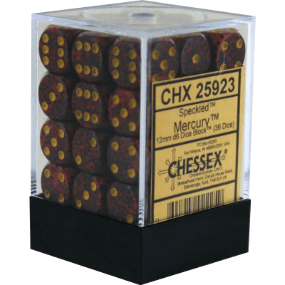 Chessex Die-6 Set Speckled 12mm (Mercury)