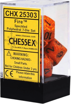 Chessex Die Rol Set Speckled (Fire)1