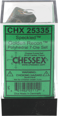 Chessex Die Rol Set Speckled (Golden Recon)1